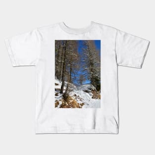 Snowy Trees on Monte Lussari Kids T-Shirt